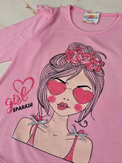 Camiseta Niña  "Girl Sparkle" brillos