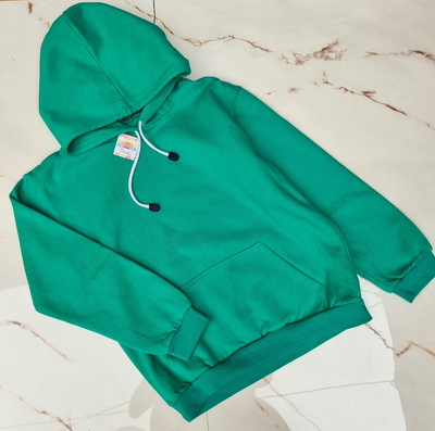Buzo Niño Frizado Canguro con Capucha Verde