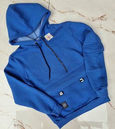 Buzo Niño Doble Friza Premium Azul