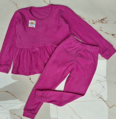 Conjunto Niña Lanilla Brush Fucsia
