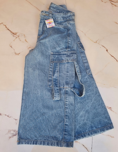 Pantalon Niña Jean Cargo BRILLO