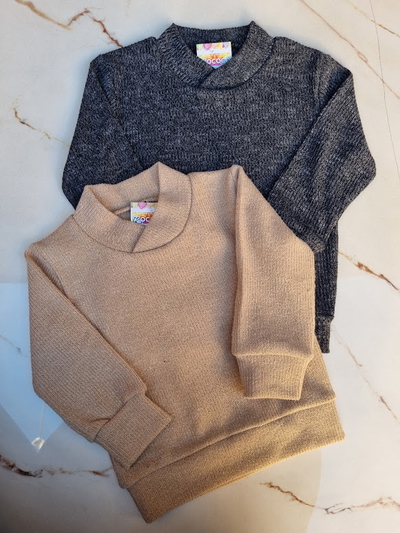 Sweater Bebe de Lanilla en V