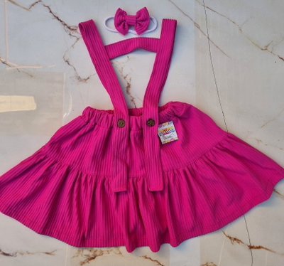 Pollera de Corderoy con Tiradores+ Vincha de Regalo