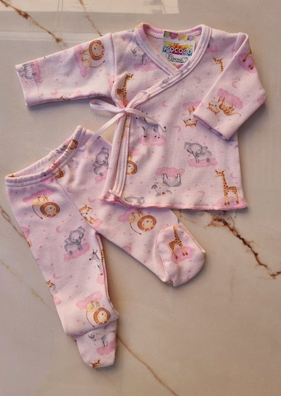 Conjunto de Nacimiento Animalitos en las Nubes Rosa