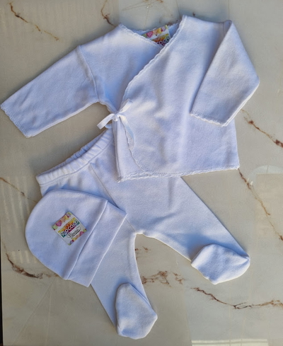 Set de Nacimiento Clásico Blanco Liso