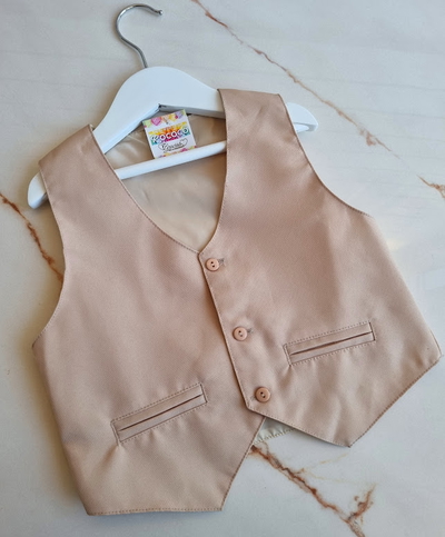 Chaleco Bebe Sastrero Clásico Beige