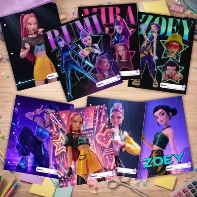 Kit Imprimible Caratulas Guerreras K-pop Huntrix