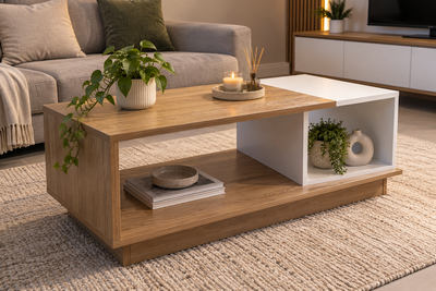 MESA DE LIVING MODERNA 90 X 45 X 40