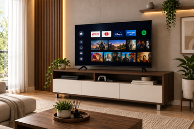 RACK TV MODERNO MINIMALISTA CON BASE 1,80 X 60 X 34