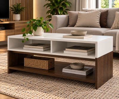 MESA RATONA BICOLOR ESTANTES 90 X 50 X 45