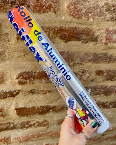 Papel aluminio 30 cm x 5 mts