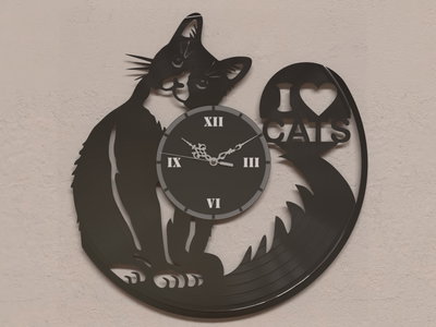 Reloj de Pared - I Love Cats