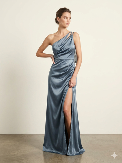 Vestido largo de Satén