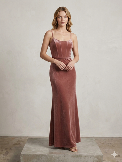 Vestido largo de Terciopelo