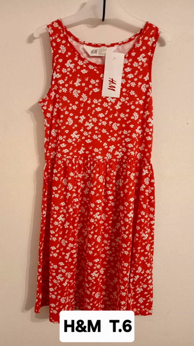 Vestido sin mangas Fkores  H&M