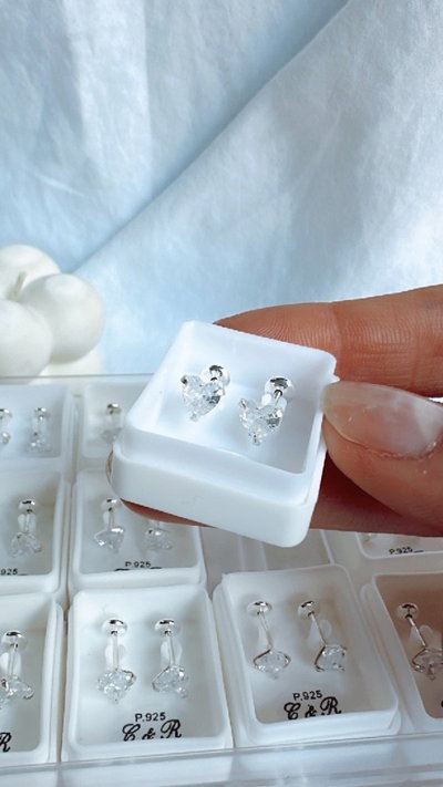 Abridor cubic corazón Blanco