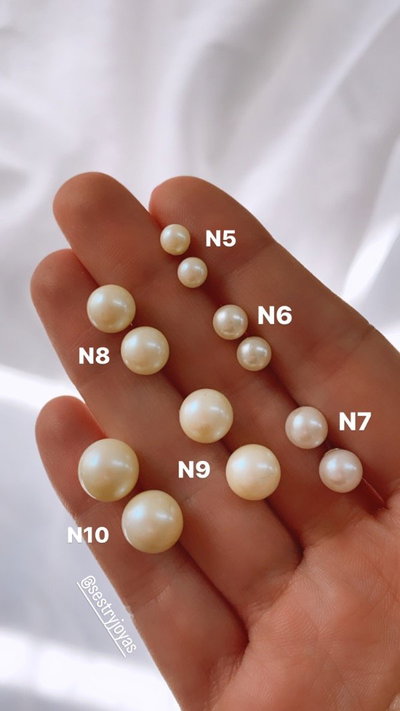 perla pegada color beige/ N°5 a N°10