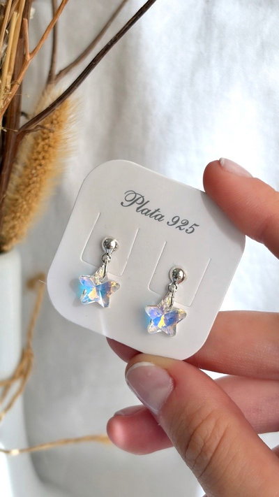 Aro cristal estrella blanco 10mm