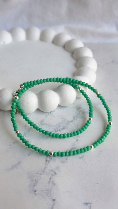 CHOCKER CRISTALES VERDE ESMERALDA