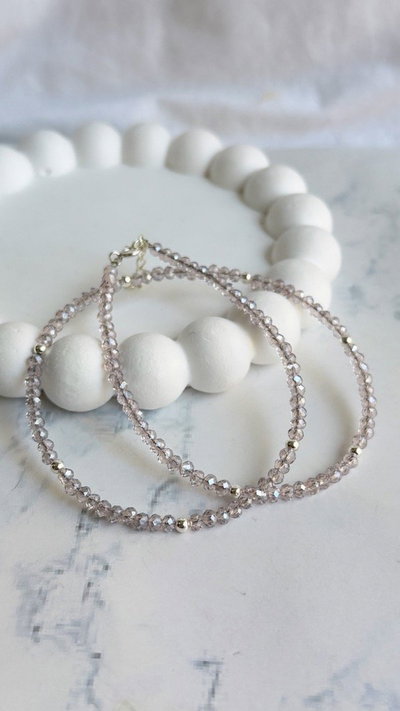 CHOCKER CRISTALES LILA TORNASOL