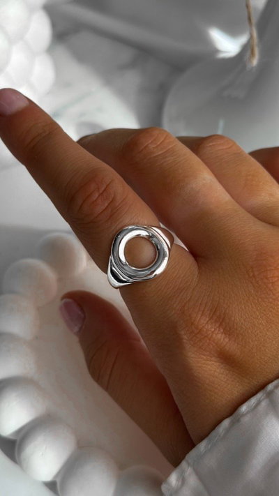 ANILLO SELLO SILVER ABIERTO (ACERO)