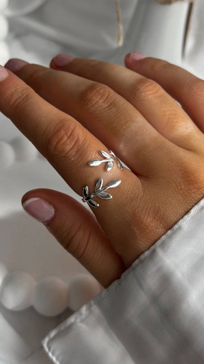 ANILLO ESPIGA SILVER ABIERTO (ACERO)