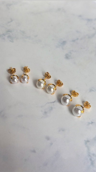 Pasantes Perla engarzada Gold (N5 - N6 - N7)