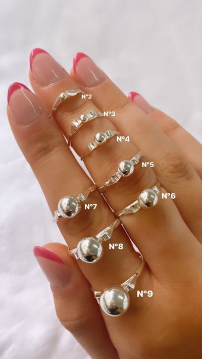 bolita de plata N°3 a N°9