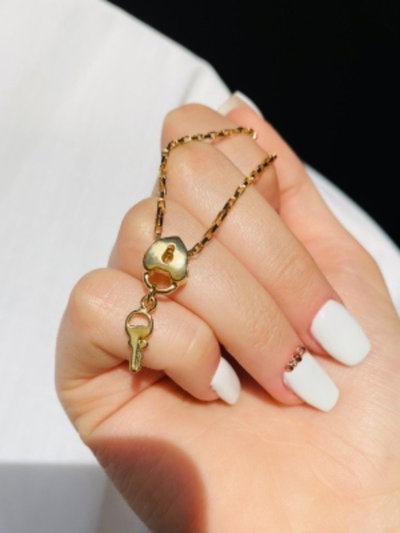 Dije corazon c/ llave gold SALE ULTIMO 