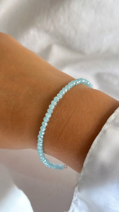 PULSERA CRISTALES CELESTE