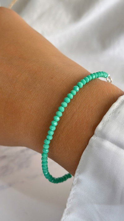 PULSERA CRISTALES VERDE ESMERALDA
