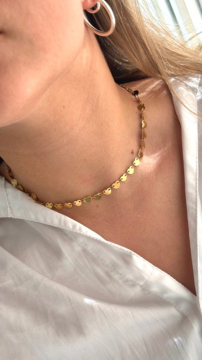 Chocker corazones Gold