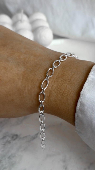 Pulsera ovales intercalada