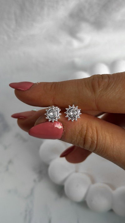 Aros circon (acero blanco) SALE