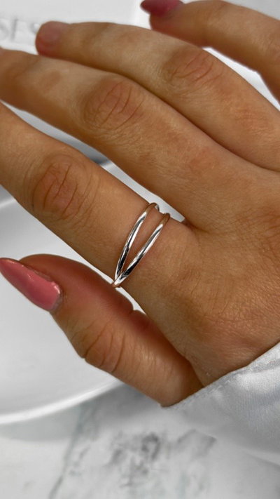 Anillo doble cinta clasic