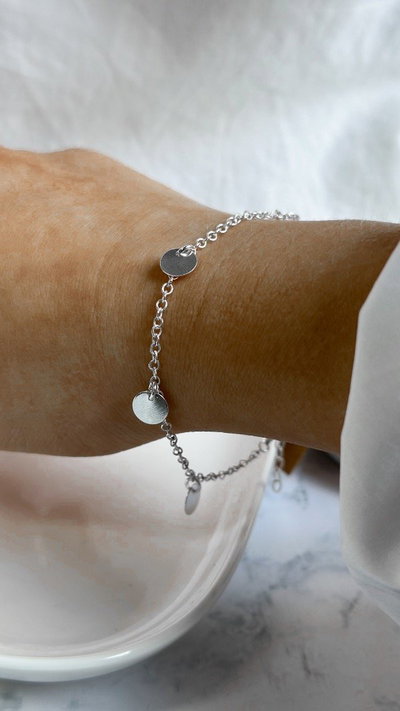 Pulsera c/moneditas x18 (regulable)