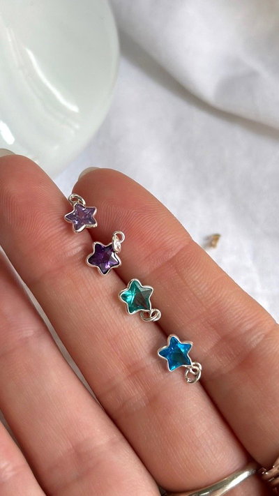 Dijecitos estrellitas cubic medianos c/argollita