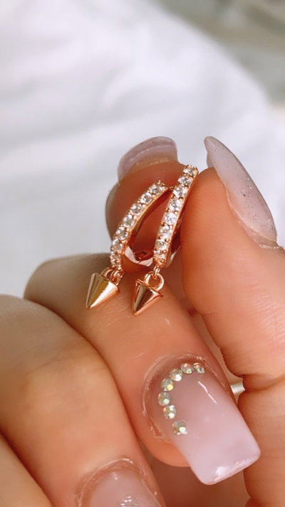 Argollitas hoop rose 14mm SALE
