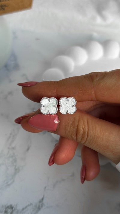 Aros Van cleef White (acero blaco) SALE