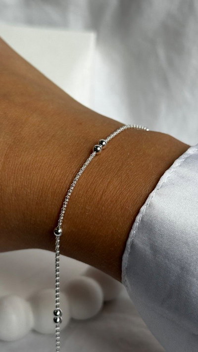 Pulsera pochoclo c/bolitas doble x18