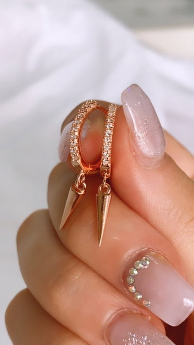 Argollitas spike rose SALE