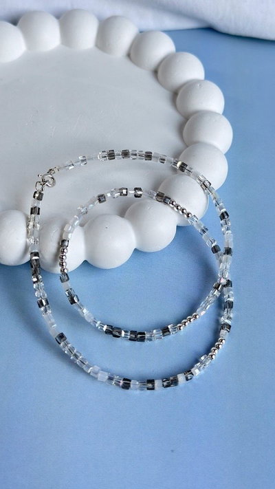 Chocker cristales cubitos GREY