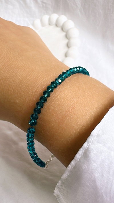 Pulsera cristales TURQUESA