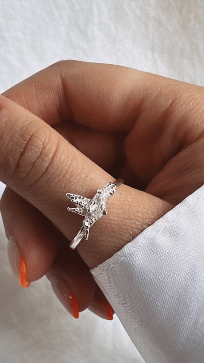Anillo colibrí cubic (Plata) SALE