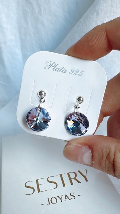Aro CIRCULO cristal LILA 12mm 