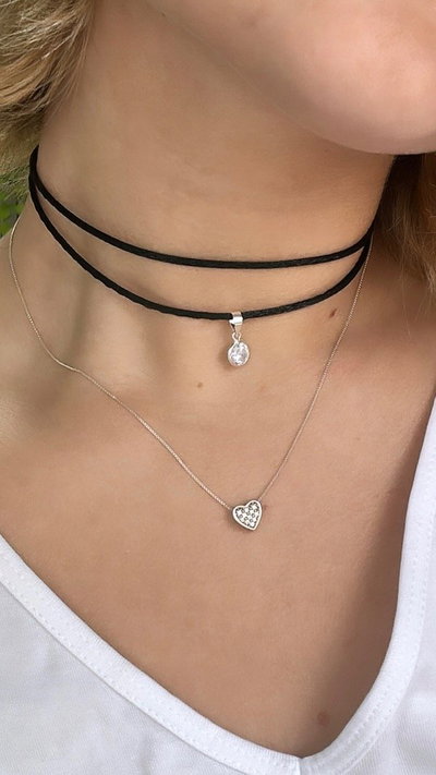 Chocker c/ dije cubic 7mm