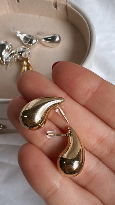 Aros drop macizos gold SALE