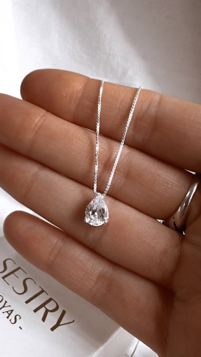 Dije gota pasante cubic new (blanco-rosa)