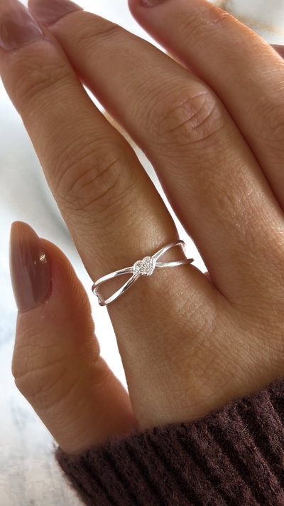ANILLO CRUZADO CORAZÓN 