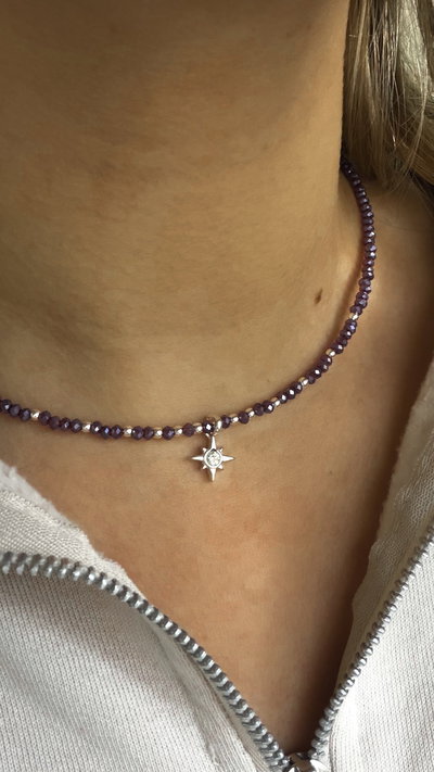 Choker estrella de rumbo Violeta